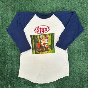 Vintage 70s Styx Grand Illusion T-Shirt Concert Rock Band Tee